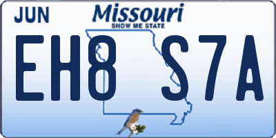 MO license plate EH8S7A