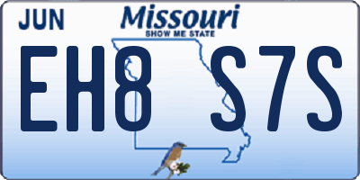 MO license plate EH8S7S
