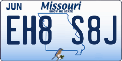 MO license plate EH8S8J