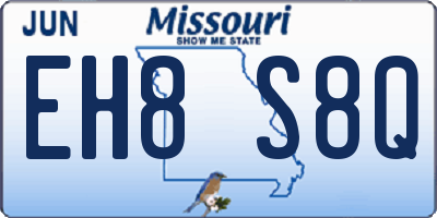 MO license plate EH8S8Q