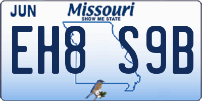 MO license plate EH8S9B