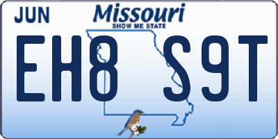 MO license plate EH8S9T