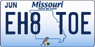 MO license plate EH8T0E