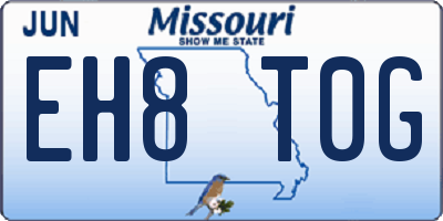 MO license plate EH8T0G
