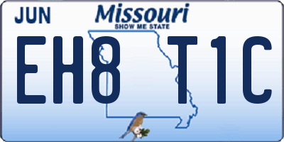 MO license plate EH8T1C