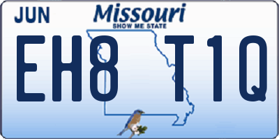 MO license plate EH8T1Q