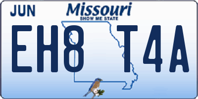 MO license plate EH8T4A