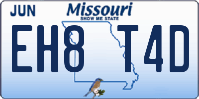 MO license plate EH8T4D