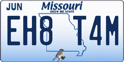 MO license plate EH8T4M