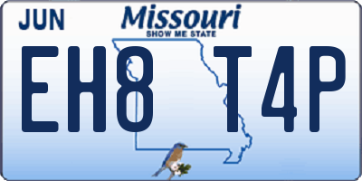 MO license plate EH8T4P
