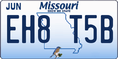 MO license plate EH8T5B