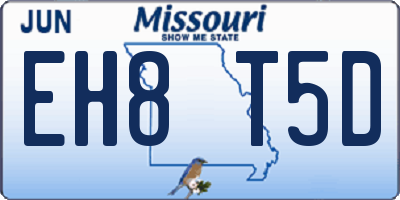 MO license plate EH8T5D