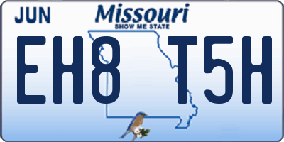 MO license plate EH8T5H
