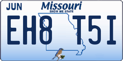 MO license plate EH8T5I