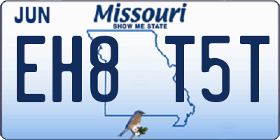 MO license plate EH8T5T