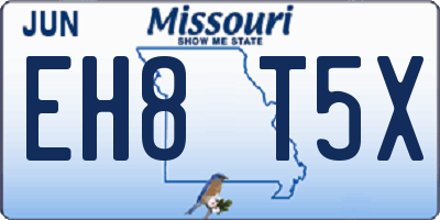 MO license plate EH8T5X