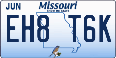 MO license plate EH8T6K
