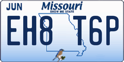 MO license plate EH8T6P