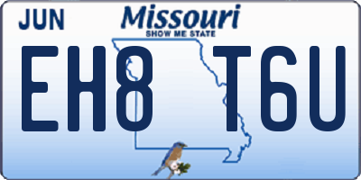 MO license plate EH8T6U