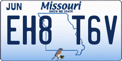 MO license plate EH8T6V