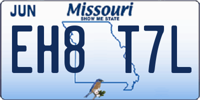 MO license plate EH8T7L