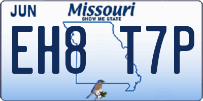 MO license plate EH8T7P