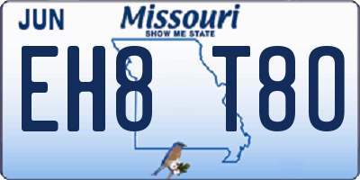 MO license plate EH8T8O