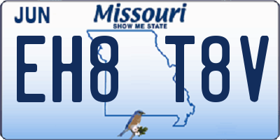 MO license plate EH8T8V