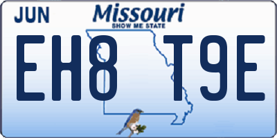 MO license plate EH8T9E