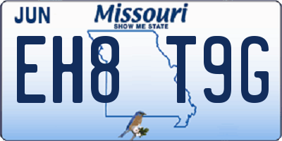 MO license plate EH8T9G