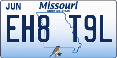 MO license plate EH8T9L