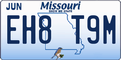 MO license plate EH8T9M