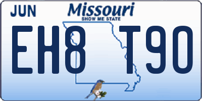 MO license plate EH8T9O