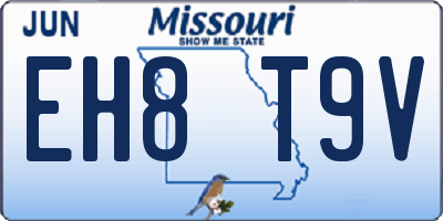 MO license plate EH8T9V
