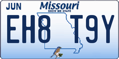 MO license plate EH8T9Y