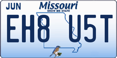 MO license plate EH8U5T