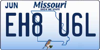 MO license plate EH8U6L