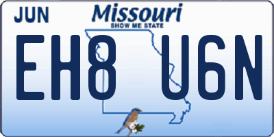 MO license plate EH8U6N