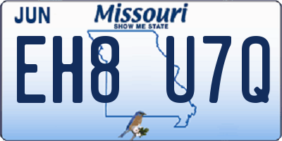 MO license plate EH8U7Q
