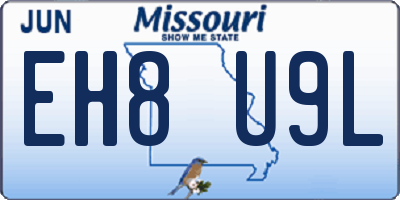 MO license plate EH8U9L