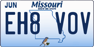 MO license plate EH8V0V