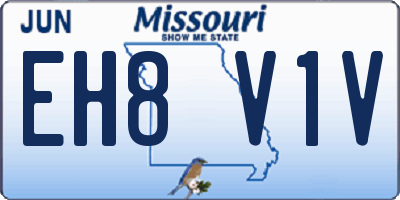 MO license plate EH8V1V