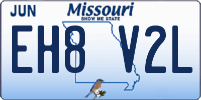MO license plate EH8V2L