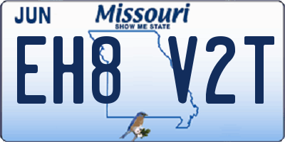 MO license plate EH8V2T