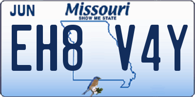 MO license plate EH8V4Y