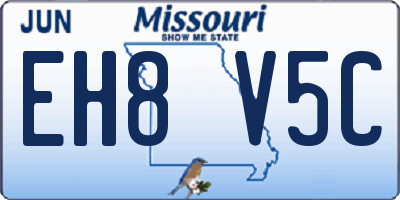 MO license plate EH8V5C