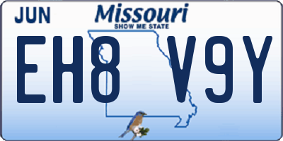 MO license plate EH8V9Y
