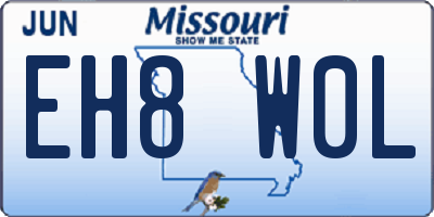 MO license plate EH8W0L
