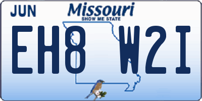 MO license plate EH8W2I
