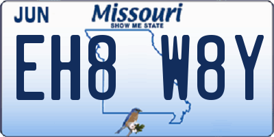 MO license plate EH8W8Y